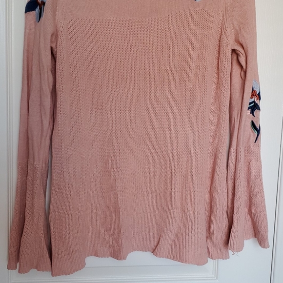 Peplum Sweater with Trumpet Sleeves - Picture 4 of 5